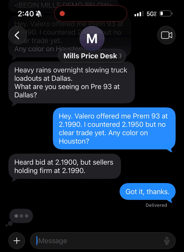 Data collection via chat